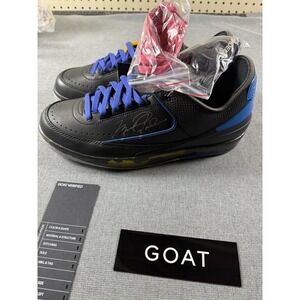 Off-White x Air Jordan 2 Retro SP Low Black Varsity Royal Size 10.5